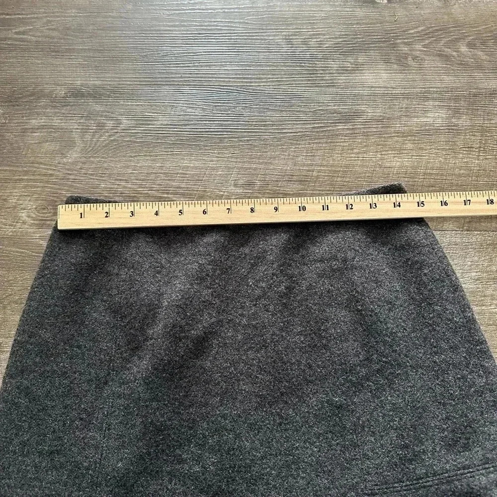 Madewell Size 2 Atelier Skirt Gray Wool Blend High Waist Pleated A Line Flare - Picture 2 of 8
